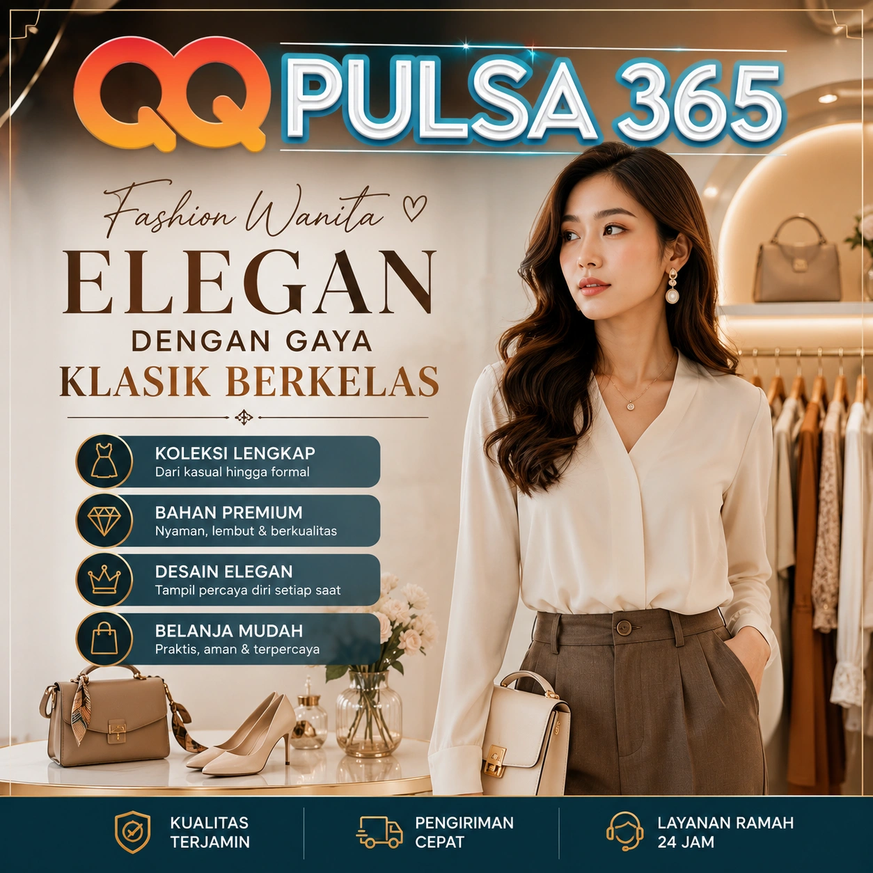 QQPULSA365 | Fashion Wanita Elegan Dengan Gaya Klasik Berkelas